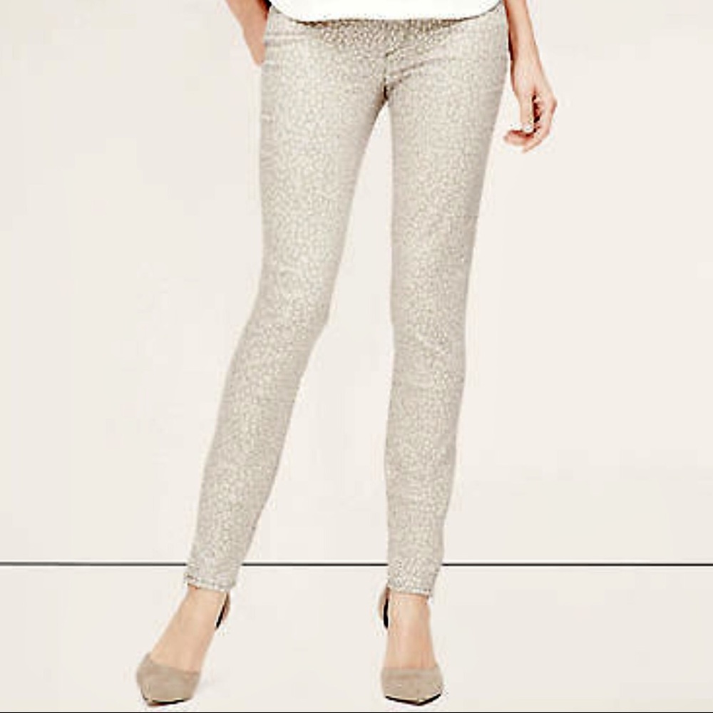 Loft Modern skinny ankle zip pant
